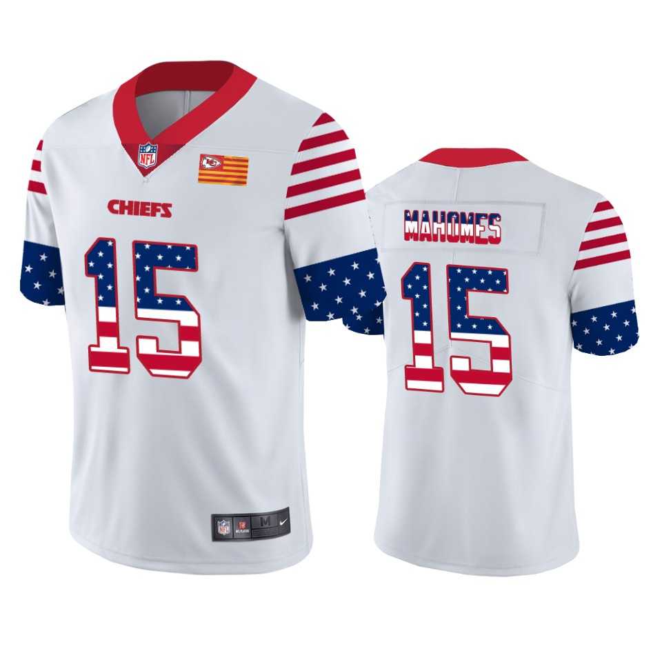 Nike Chiefs 15 Patrick Mahomes White USA Flag Fashion Limited Jersey Dyin,We sell and wholesale Nike Chiefs 15 Patrick Mahomes White USA Flag Fashion Limited Jersey Dyin on line form chian!